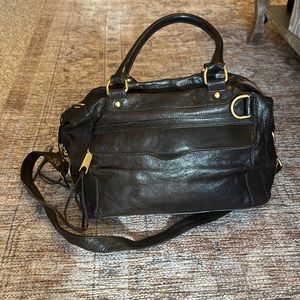 GUC authentic Rebecca Minkoff MAB, Charcoal Gray with gold hardware, dust bag
